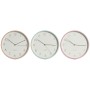 Horloge Murale Home ESPRIT Corail Menthe Lila PVC 25,5 x 4,3 x 25,5 cm (3 Unités)