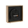 Horloge de table Home ESPRIT Blanc Noir Bambou 16 x 4,6 x 16 cm (2 Unités)