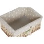 Juego de Cestas Home ESPRIT Verde Beige Natural Mimbre 47 x 35 x 55 cm 5 Piezas