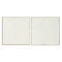 Cuadro Home ESPRIT Blanco Moderno Escandinavo 100 x 4 x 100 cm (2 Unidades)