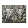 Cadre Home ESPRIT Vert Gris Eléphant Colonial Doré 63 x 4,5 x 93 cm (2 Unités)