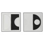 Cuadro Home ESPRIT Blanco Negro Abstracto Moderno 60 x 6,5 x 60 cm (2 Unidades)