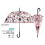 Parapluie Perletti Rose Transparent Microfibre Ø 89 cm Volets