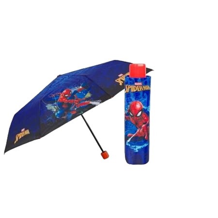 Paraguas Plegable Spider-Man Perletti Azul Ø 91 cm Infantil