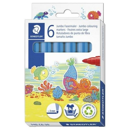 Rotuladores Staedtler Noris Club Azul 6 Unidades