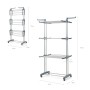 Étendoir Pliant Vertical à Roulettes Dolver InnovaGoods 24 Barres