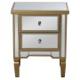 Table de Nuit Alexandra House Living Marron Transparent Bois Miroir 49 x 62 x 33 cm