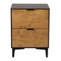 Table de Nuit Alexandra House Living Marron Noir Métal 45 x 60 x 35 cm