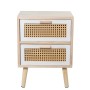 Table de Nuit Alexandra House Living Blanc Marron Bois 40 x 55 x 30 cm