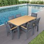 Chaise de jardin Alexandra House Living Noir 55 x 86 x 60 cm Textilène