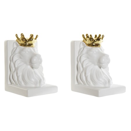 porte-livre DKD Home Decor Lion (13 x 11.3 x 17.8 cm) (2 pcs)