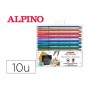 Ensemble de Marqueurs Alpino Multicouleur Métallisé 10 Unités