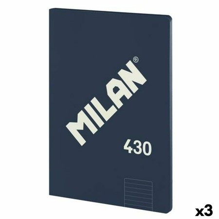 Libreta Milan 430 Azul A4 48 Hojas 21 x 29,7 cm (3 Unidades)