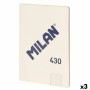 Libreta Milan 430 Beige A4 48 Hojas 21 x 29,7 cm (3 Unidades)