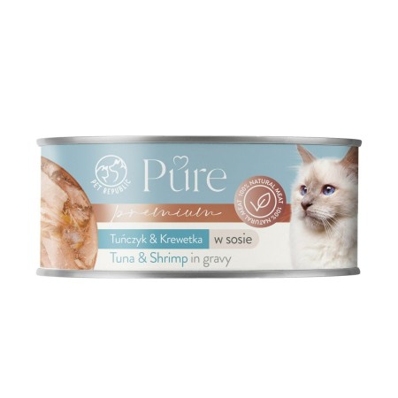 Aliments pour chat PETREPUBLIC Pure Tuna & Shrimp in gravy Poisson