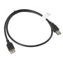 Cable Alargador USB Lanberg CA-USBE-10CC-0007-BK Negro 70 cm Macho/Hembra