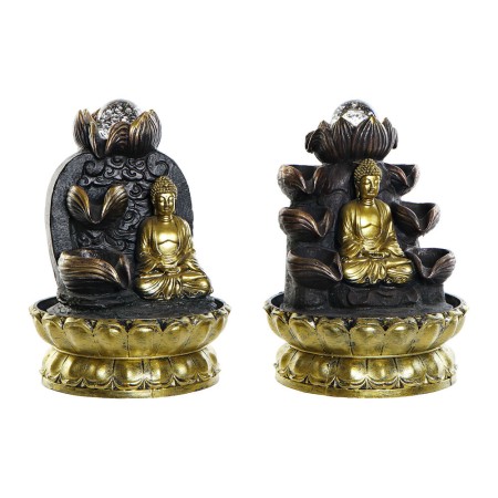 Fontaine de jardin DKD Home Decor Buda Résine Oriental (2 pcs) (20 x 20 x 26 cm)