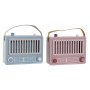 Tirelire DKD Home Decor Bleu Rose Bois MDF Radio (2 pcs)