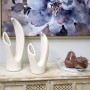 Set de 2 Jarrones Alexandra House Living Beige Cerámica 19 x 14 x 42 + 18 x 13 x 33 cm