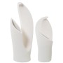 Set de 2 Jarrones Alexandra House Living Beige Cerámica 19 x 14 x 42 + 18 x 13 x 33 cm