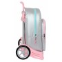 Mochila Escolar con Ruedas Benetton Silver Plateado 30 x 46 x 14 cm Acolchado