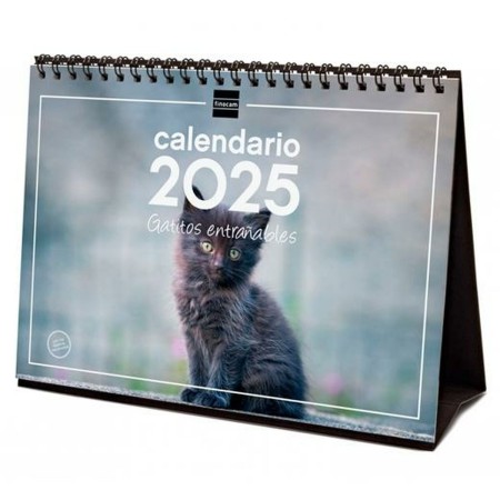 Calendario de Sobremesa Finocam GATITOS ENTRAÑABLES Multicolor Papel 21 x 15 cm 2025