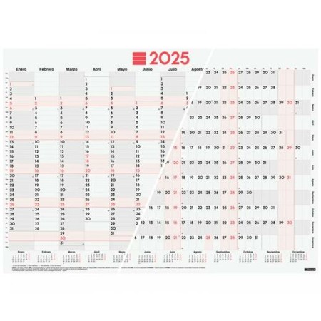 Calendario de pared Finocam Papel 2025 68 x 48,5 cm