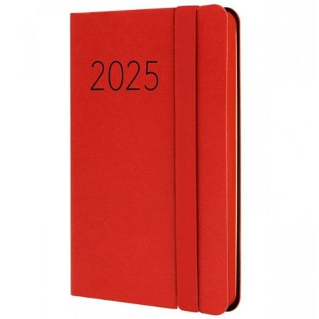 Agenda Finocam FLEXI Rojo Mini 8,2 x 12,7 cm 2025 Lisa