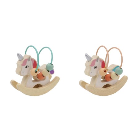 Licorne DKD Home Decor Bois (12.5 x 8 x 11 cm) (2 pcs)