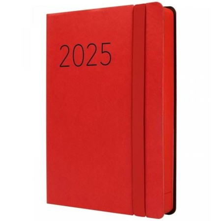 Agenda Finocam FLEXI Rojo 11,8 x 16,8 cm 2025 Lisa