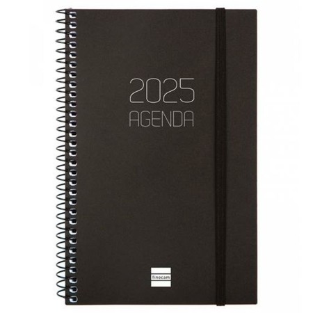 Agenda Finocam OPAQUE Negro 11,7 x 18,1 cm 2025