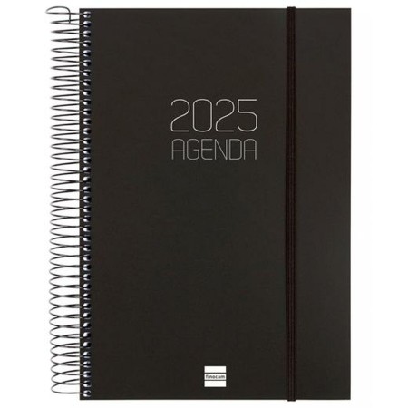 Agenda Finocam OPAQUE Negro 16,5 x 24,2 cm 2025