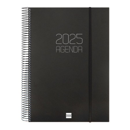 Agenda Finocam OPAQUE Negro A4 21 x 29,7 cm 2025