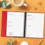 Agenda Finocam DUOBAND E10 Rojo A5 15,5 x 21,2 cm 2025 Bloc de Notas