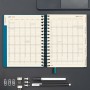 Agenda Finocam TEMPUS Azul Cuarto 15,5 x 21,7 cm 2025