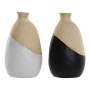 Vase DKD Home Decor Blanc Noir Grès (2 pcs) (12.5 x 12 x 23 cm)