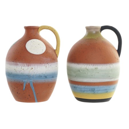 Vase DKD Home Decor Terre cuite Boho (14.5 x 14 x 20 cm) (2 pcs)