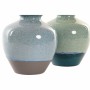 Vase DKD Home Decor Bleu Vert Porcelaine Boho (2 pcs) (16 x 16 x 18 cm)