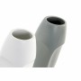 Vase DKD Home Decor Céramique Gris Blanc (11 x 11 x 26.8 cm) (2 pcs)