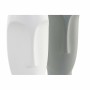 Vase DKD Home Decor Céramique Gris Blanc (11 x 11 x 26.8 cm) (2 pcs)