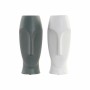 Vase DKD Home Decor Céramique Gris Blanc (2 pcs) (13 x 13 x 34 cm)