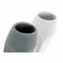 Vase DKD Home Decor Céramique Gris Blanc (2 pcs) (13 x 13 x 34 cm)