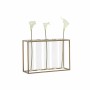 Vase DKD Home Decor Verre Métal Transparent Loft (5 x 5 x 21.5 cm) (5 pcs) (35 x 8 x 22 cm)