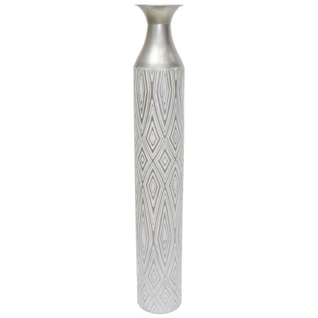 Vase DKD Home Decor Métal Colonial Argenté (14 x 14 x 89 cm)