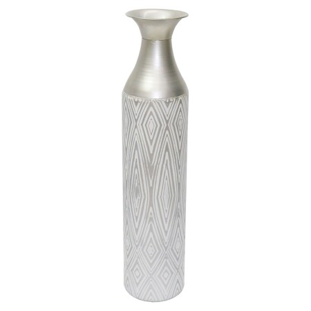 Vase DKD Home Decor Métal Colonial Argenté (14 x 14 x 63 cm)