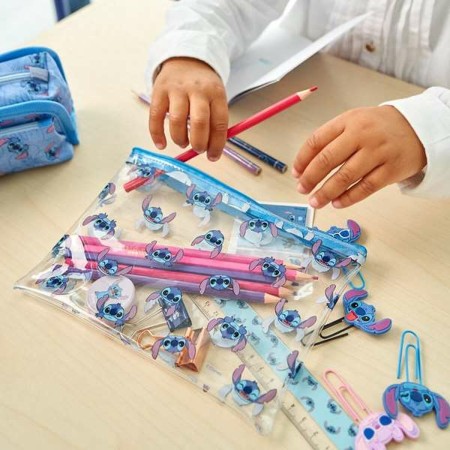 Bolsa Nevera Stitch Azul Negro Metal Caucho (12 pcs)