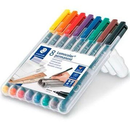 Rotulador permanente Staedtler LUMOCOLOR 318 F Multicolor 0,6 mm 8 Piezas