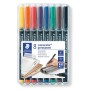 Rotulador permanente Staedtler LUMOCOLOR 318 F Multicolor 0,6 mm 8 Piezas