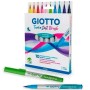 Ensemble de Marqueurs Giotto Turbo Soft Brush Multicouleur Coffret Pinceau 10 Pièces