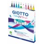 Ensemble de Marqueurs Giotto Turbo Soft Brush Multicouleur Coffret Pinceau 10 Pièces